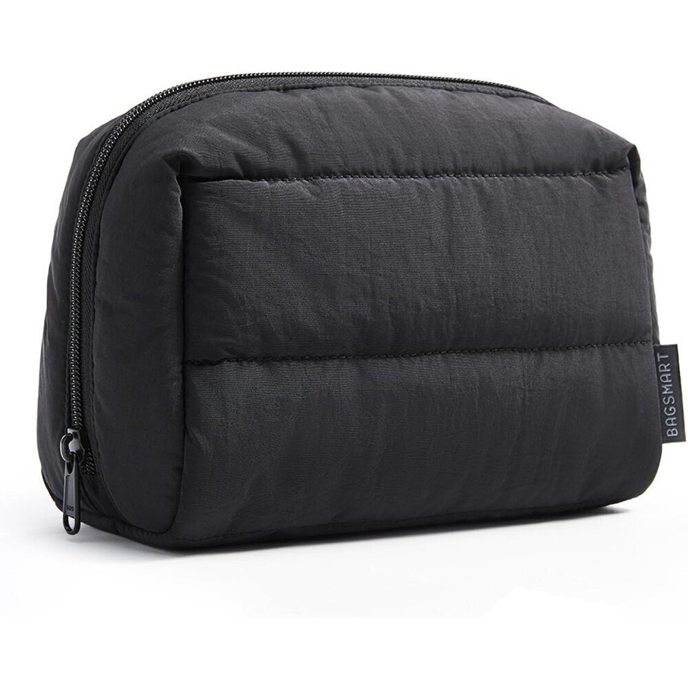 Travel Makeup Bag, Wide Opening Cosmetic Bag Compact & Spacious, Water-Resistant